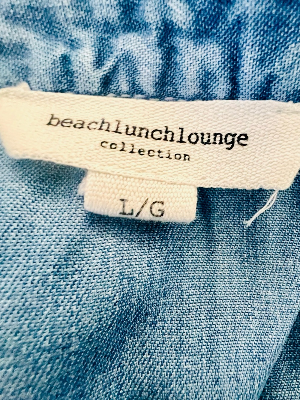 beachlunchlounge Sleeveless pockets Denim Chambray Mini Dress in Denim Blue L - Picture 2 of 6